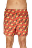 Mens Holiday Moose Trees Boxers, Red, Medium