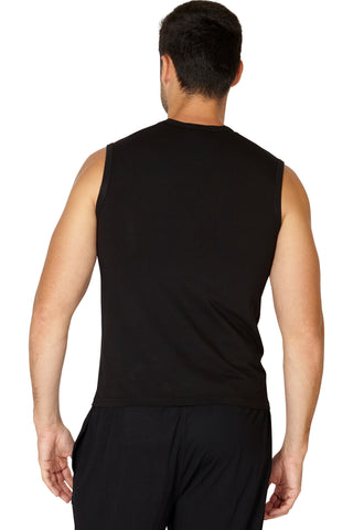 INTIMO Mens Solid Muscle SleevelessTop Shirt