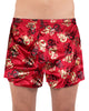 Metallic Dragon Boxer Short, RED, Small