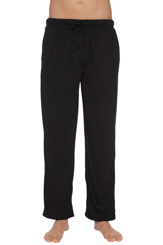 Intimo Mens Soft Knit Pant, Black, Small