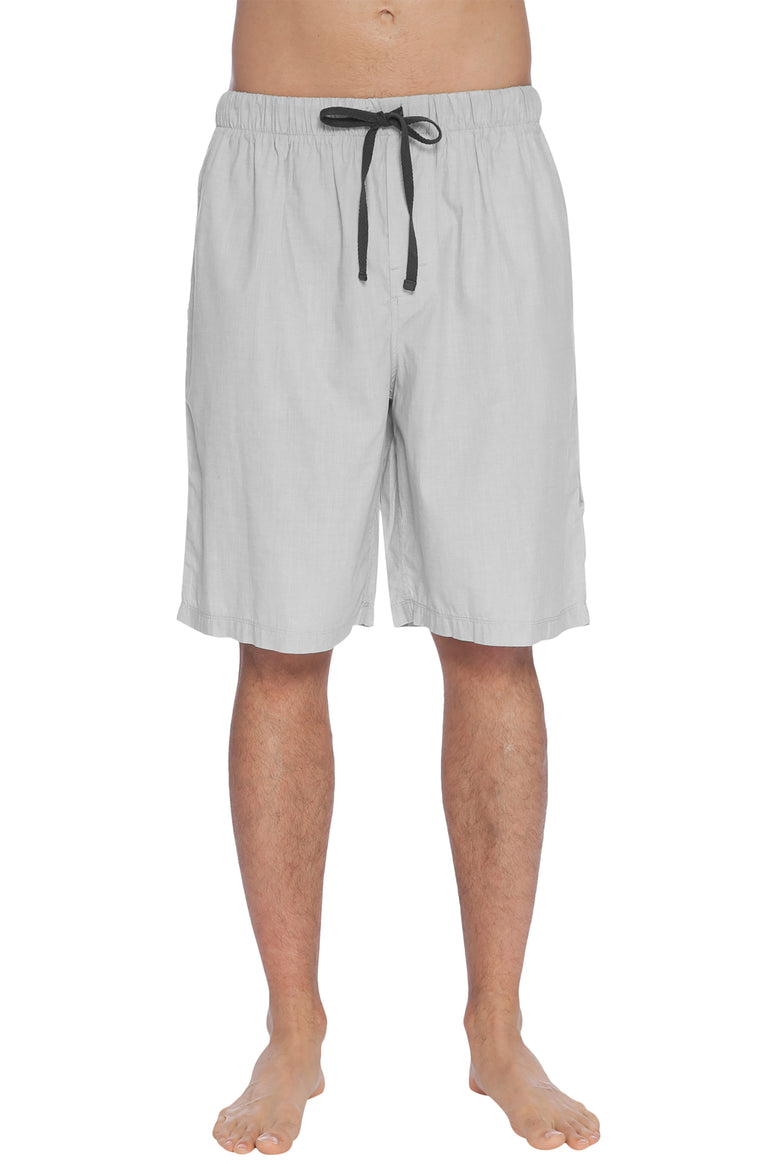 INTIMO Mens Soft Rayon Jam Sleep Shorts (Grey, Large)