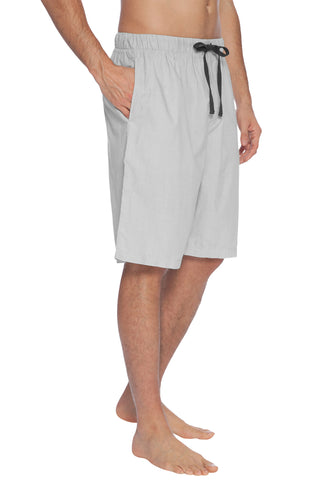 INTIMO Mens Soft Rayon Jam Sleep Shorts (Grey, Medium)