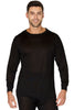 INTIMO Men's Classic Silk Long-Sleeve Pajama T-Shirt Loungewear (Black, Small)