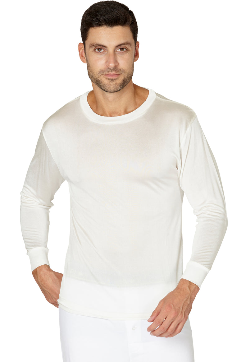 Intimo Mens Classic Pj Top, Ecru, Small