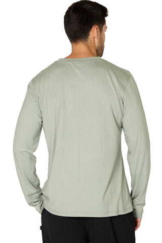 Mens Super Soft Rayon Crew Neck Sleep Top, Sage, X-Large