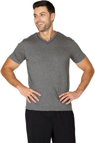 Men's Soft Knit Comfy V Neck Sleep Top