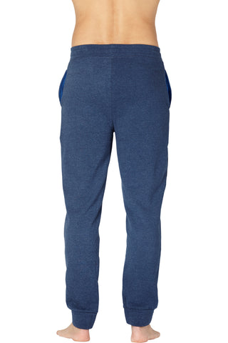 INTIMO Mens Loft Fleece Pajama Sleep Pants, Navy, M