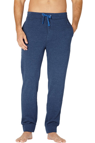 INTIMO Mens Loft Fleece Pajama Sleep Pants, Navy, M