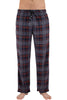 Intimo Mens Microfleece Plaid Lounge Pant, Red, XL