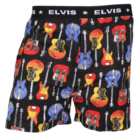 Intimo Men's Elvis Presley Guitar Cotton Boxer Underwear