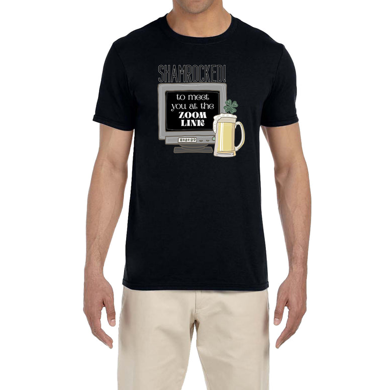 St. Patrick's Day Men's Shirt Irish Shamrocked To Meet You Funny Saying Drinking Tee T-Shirt (Small)