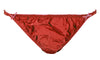 INTIMO Womens Classic Silk String Bikini (Red, Large)