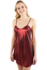 INTIMO Womens Liquid Metallic Chemise, Red Lame, Large