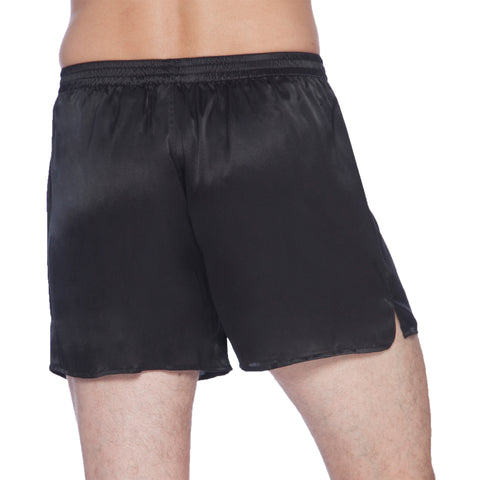 Intimo Mens Classic Silk Boxers, Black X-Large