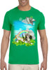 St. Patrick's Day Adult Shirt Green Irish Rainbow Angel Kittens Tee XXX-Large