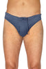 Intimo Mens Comfy Soft Knit Bikini Brief, Denim Heather, XX-Large