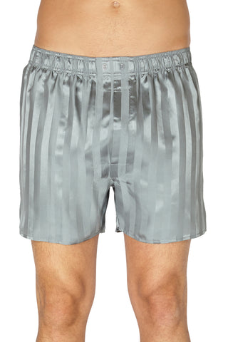 INTIMO Mens Silk Tripe Jacquard Boxer